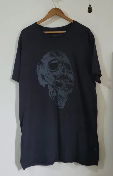 camiseta long preta youcom tam gg