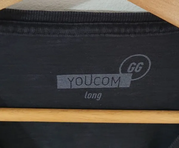 camiseta long preta youcom tam gg