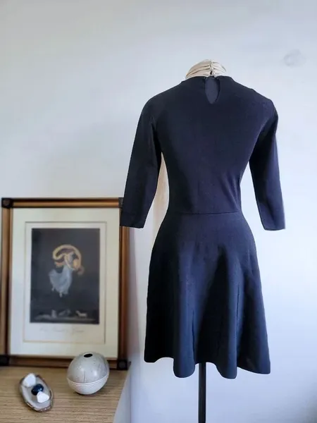 Vestido Preto com  Gola Zara tam P
