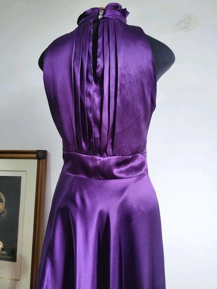 Vestido Roxo Acetinado tam M