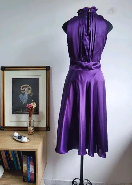 Vestido Roxo Acetinado tam M