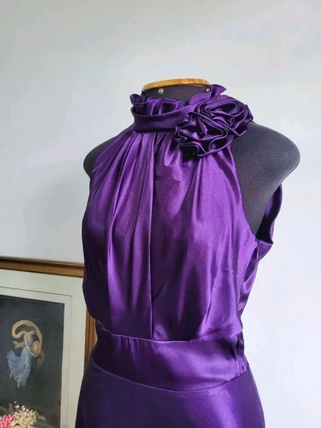 Vestido Roxo Acetinado tam M