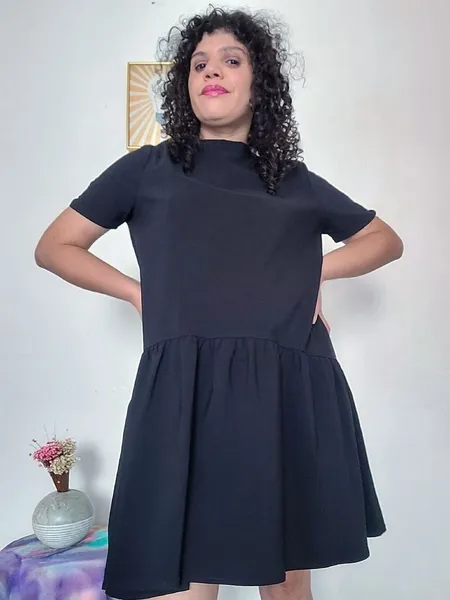 Vestido preto zara tam p