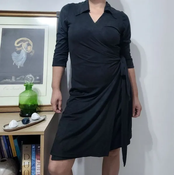 vestido preto suede tam M