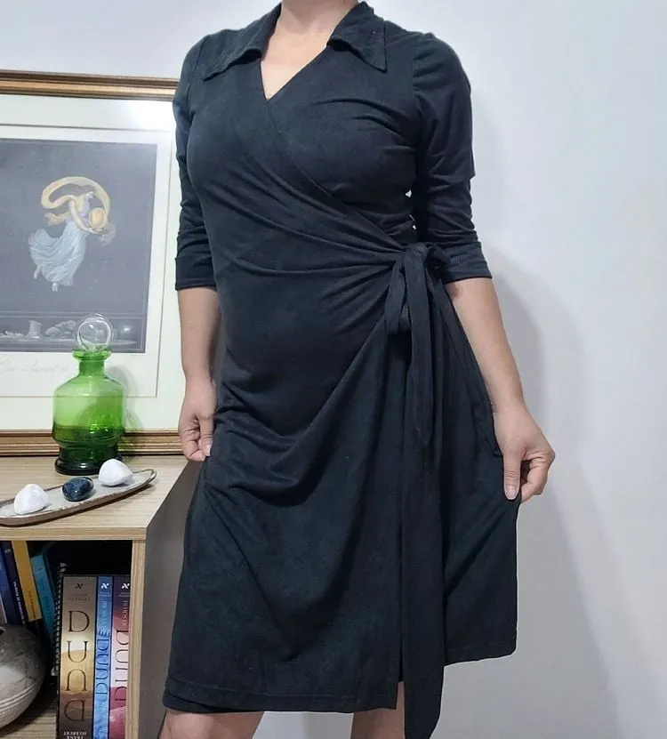 vestido preto suede tam M