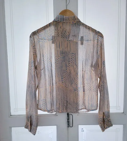 camisa vintage transparência