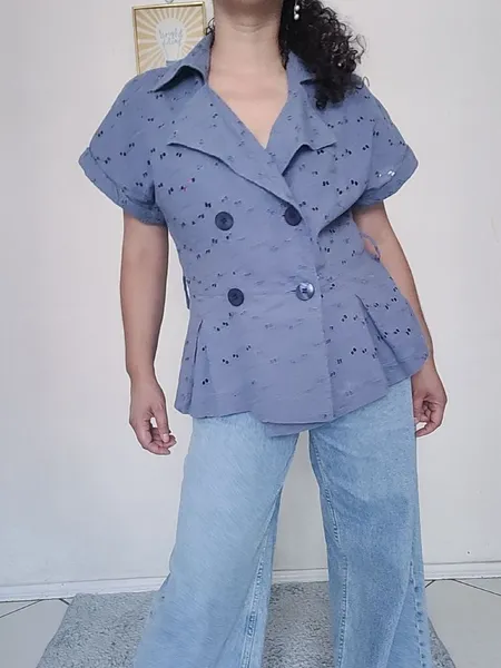 blusa lese azul