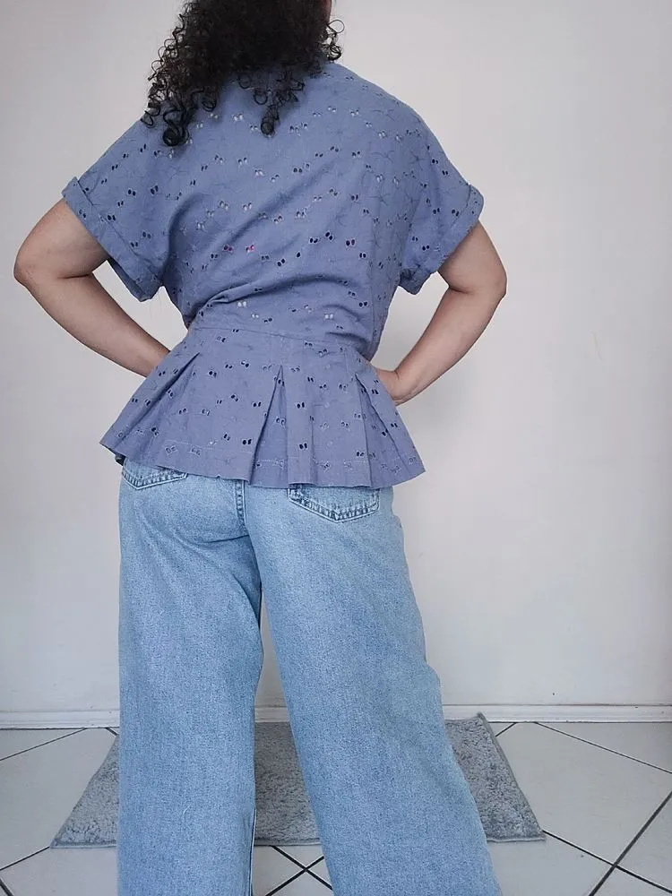 blusa lese azul