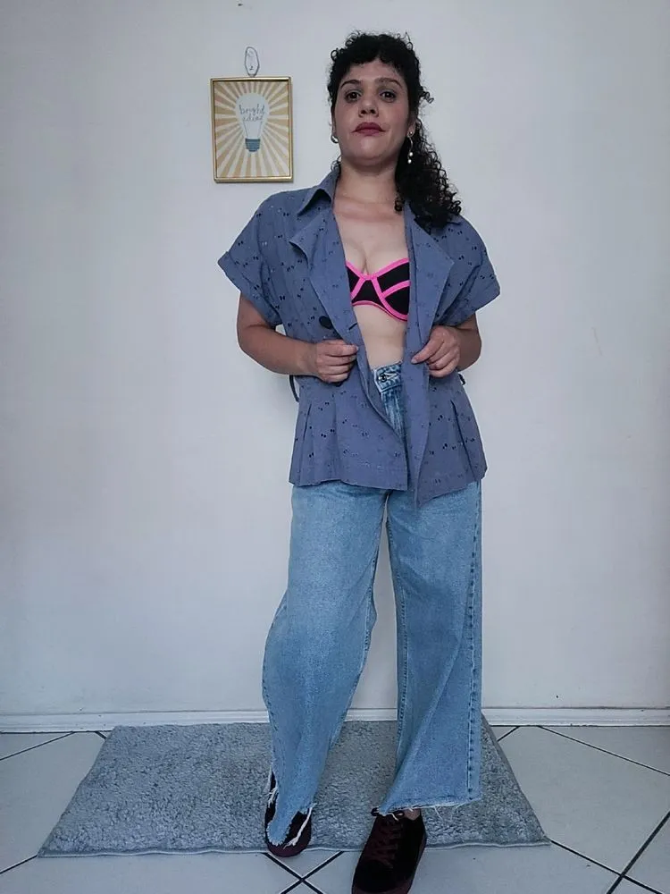 blusa lese azul