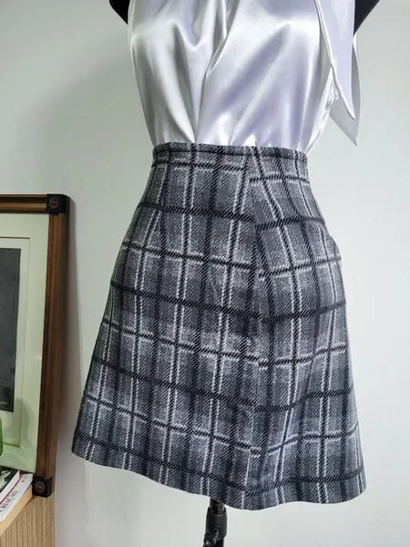 saia flanelada xadrez