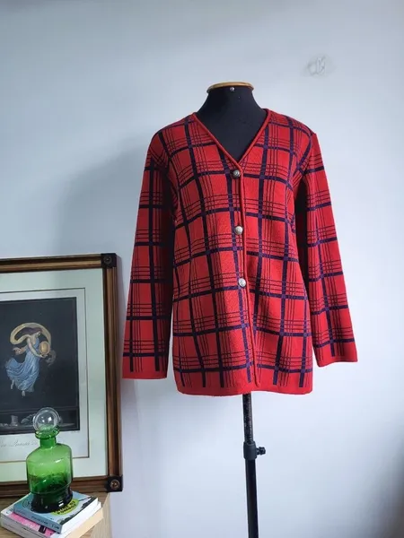 blusa vintage xadrez