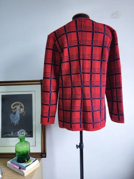 blusa vintage xadrez