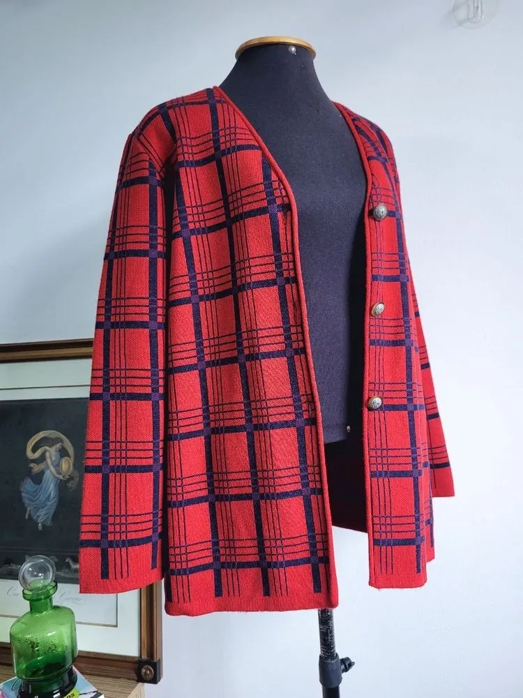 blusa vintage xadrez