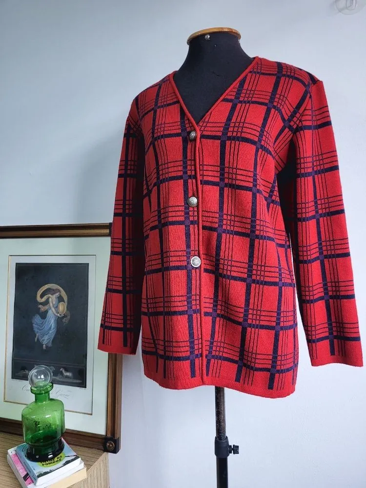 blusa vintage xadrez