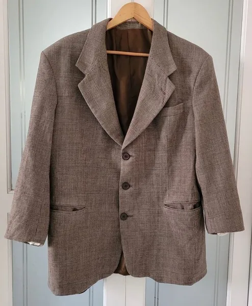 blazer de lã xadrez cgc