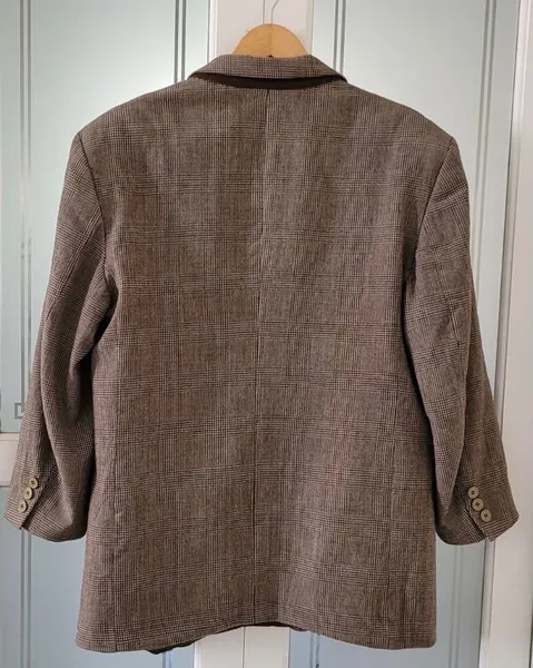 blazer de lã xadrez cgc
