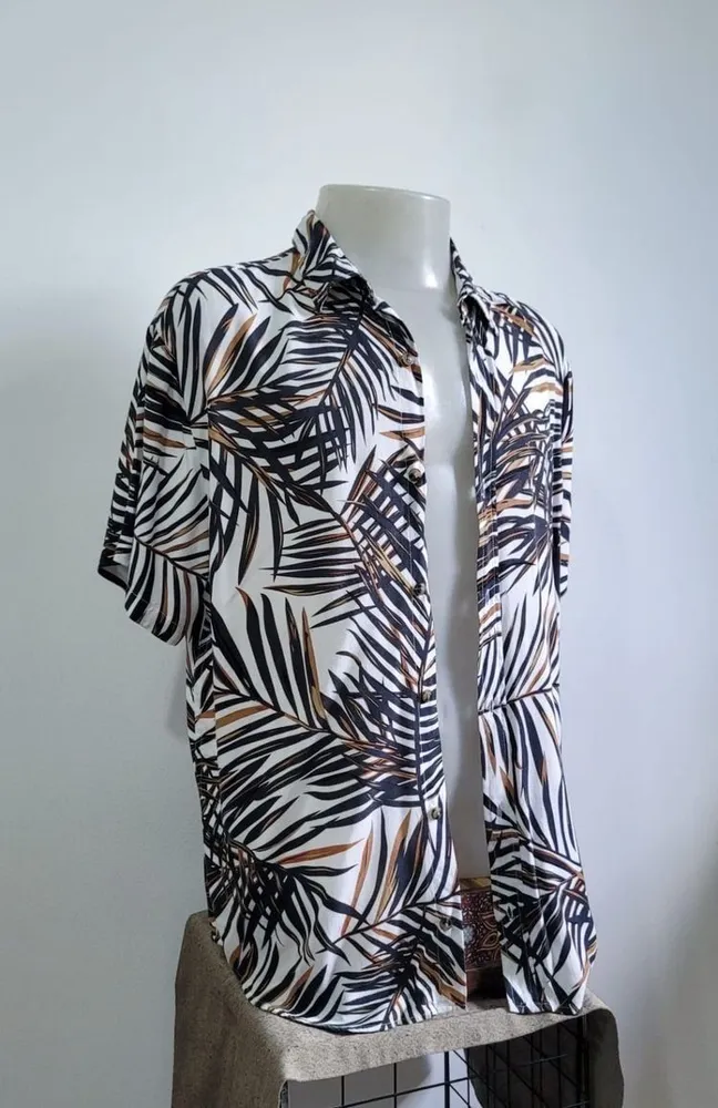 camisa Estampada folhas