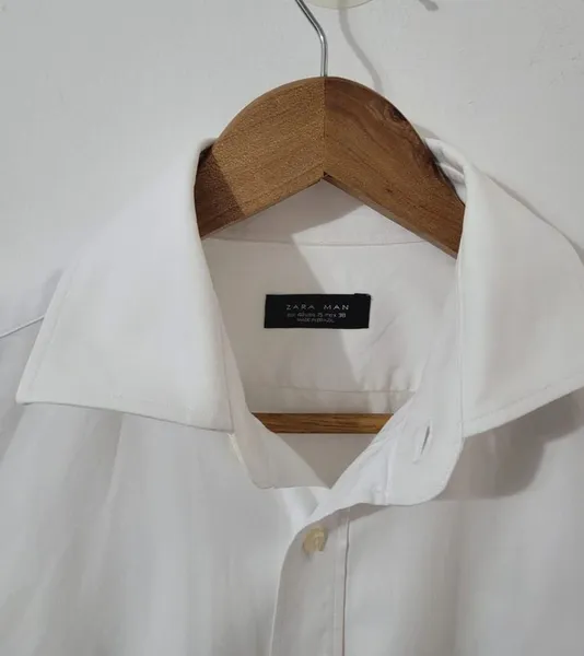 camisa branca zara man