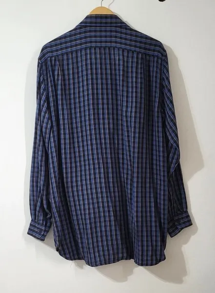 camisa xadrez algodão egípcio