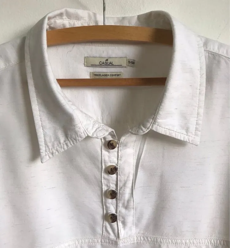 camisa areia casual