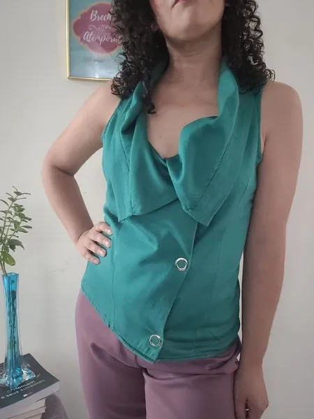 Blusa colete verde