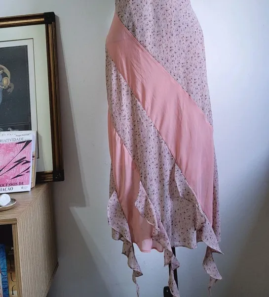 vestido vintage floral rosa