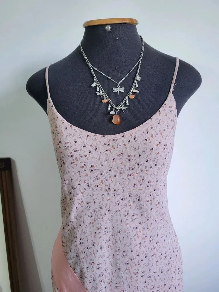vestido vintage floral rosa