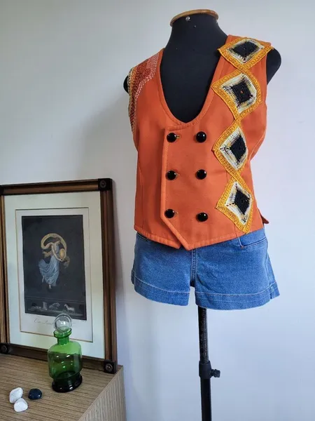 colete custom laranja