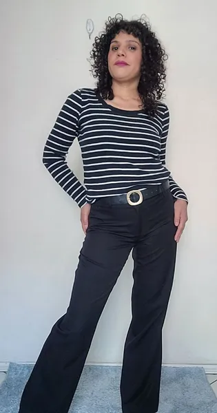 calça preta luigi bertolli
