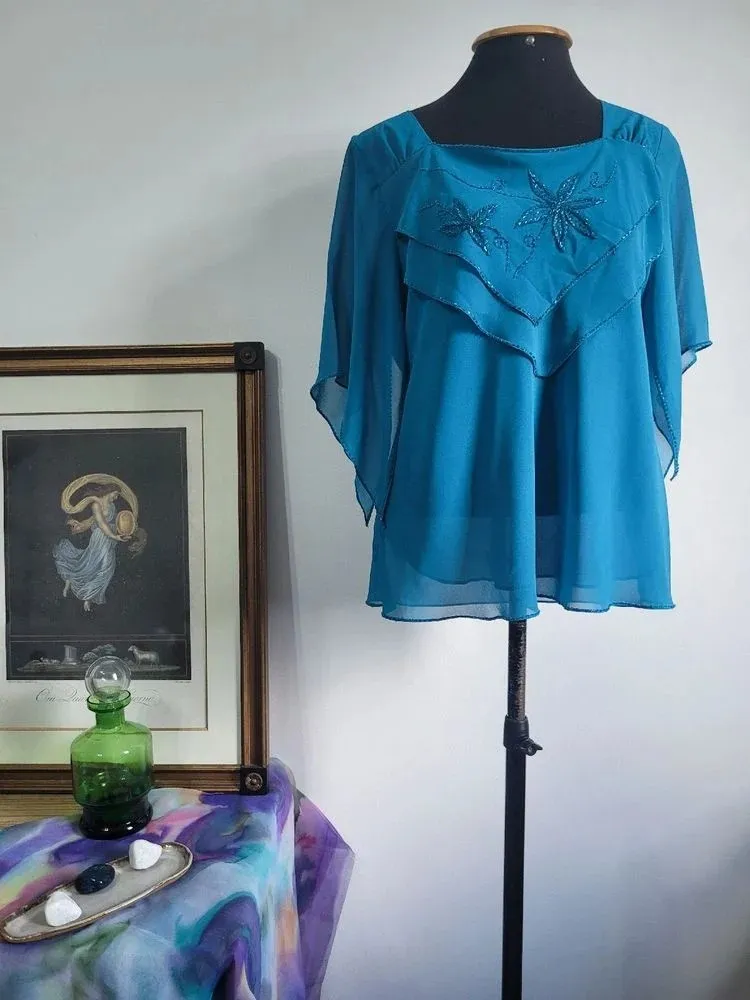 blusa vintage bordada