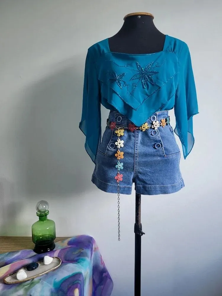 blusa vintage bordada