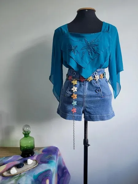 blusa vintage bordada
