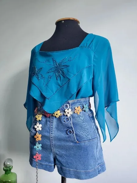 blusa vintage bordada