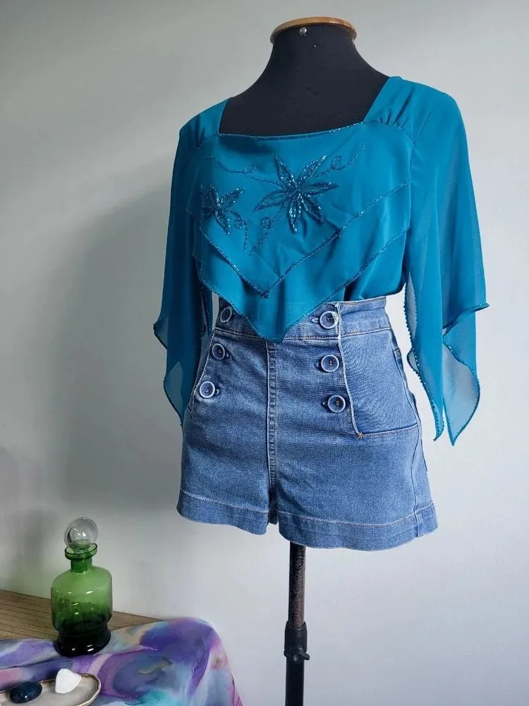blusa vintage bordada