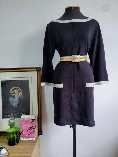 vestido preto inverno