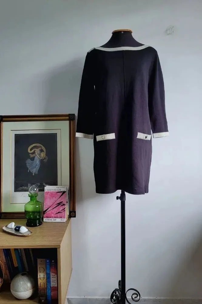 vestido preto inverno