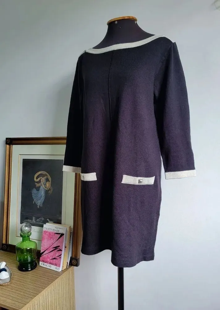 vestido preto inverno