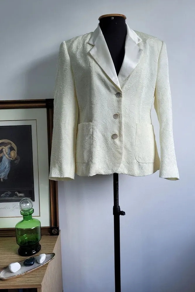 blazer vintage amarelo claro