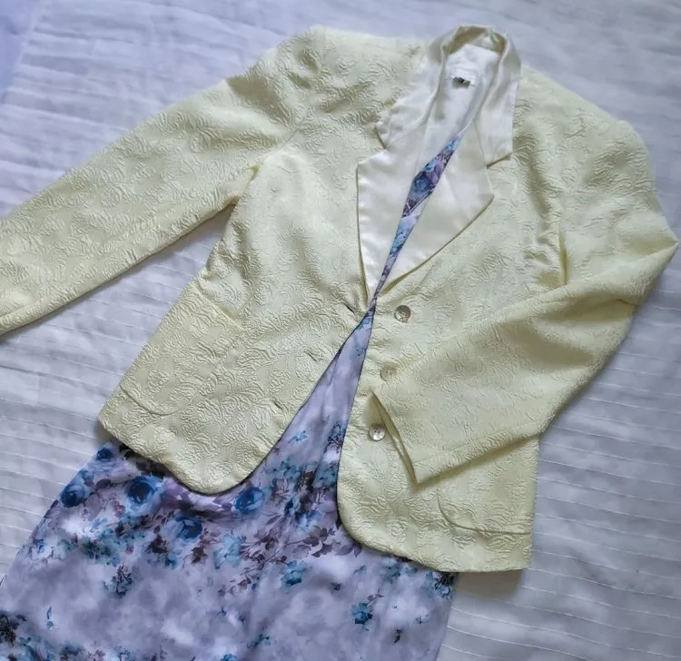 blazer vintage amarelo claro