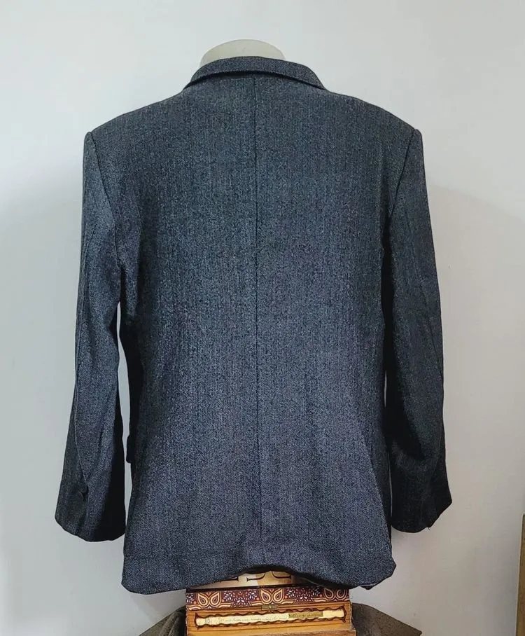 blazer lã cinza via veneto