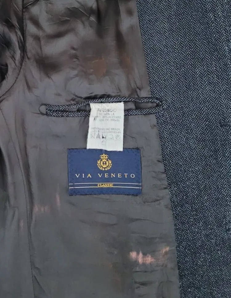 blazer lã cinza via veneto