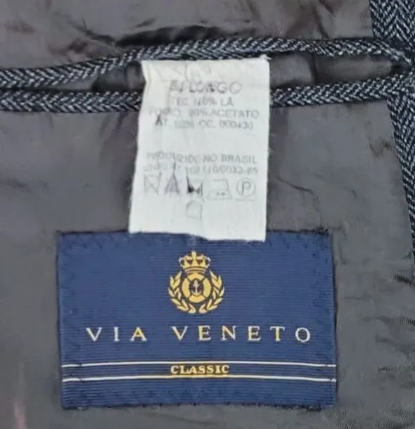 blazer lã cinza via veneto