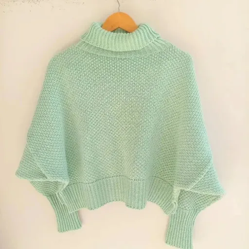 blusa de frio feminina tricot verde água