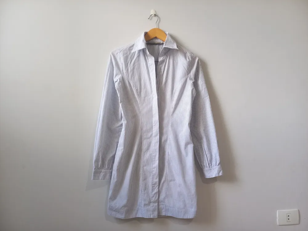 chemise curta risca de giz animale