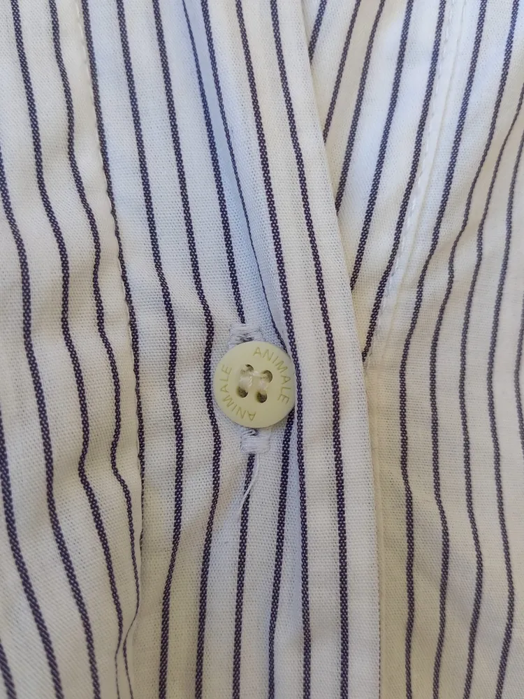chemise curta risca de giz animale