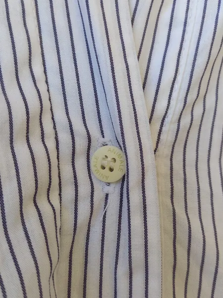 chemise curta risca de giz animale