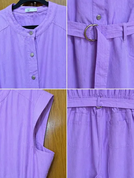 Macacao linho plus size