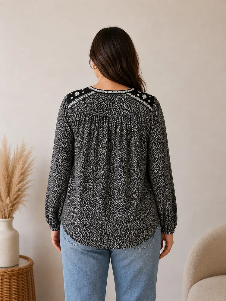 Blusa  estampada  P elegante