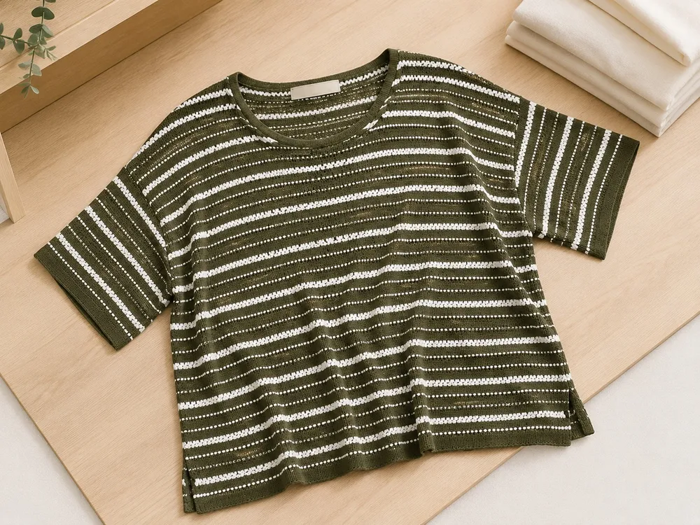 blusa canô tricot listrada verde