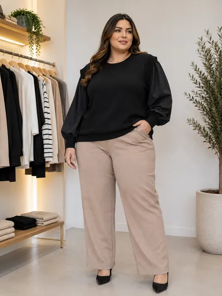 blusa dkny preta tricot e viscose